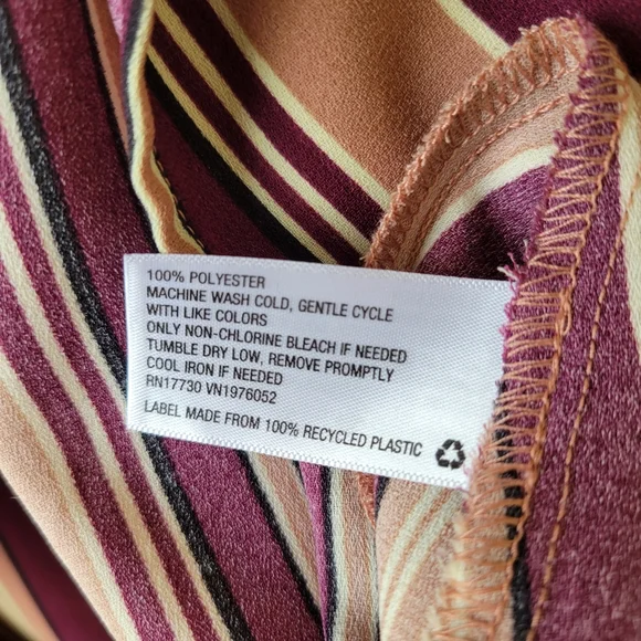 Casual Wraparound Striped Sleeveless Dress Size: M - Picture 7 of 14